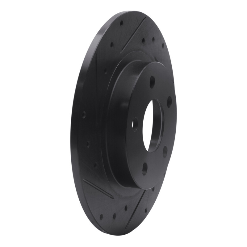 Buick Park Avenue Brake Rotor (1) - Rear Left - R1 Concepts - Drilled & Slotted - Black - `98-`05